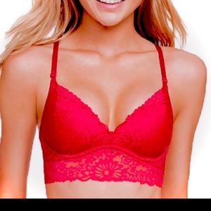 NWT VICTORIAS SECRET LACE RACERBACK ADJUSTABLE BRALETTE BRA S